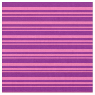 Tecido Padrão de Linhas/Listras Rosa-Quente e Roxo