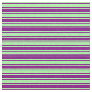 Tecido Padrão de Linhas/Listras Verde e Roxo