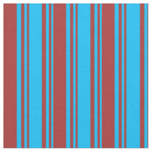 Tecido Padrão de Linhas/Stripes Azuis e Castanhos do Céu