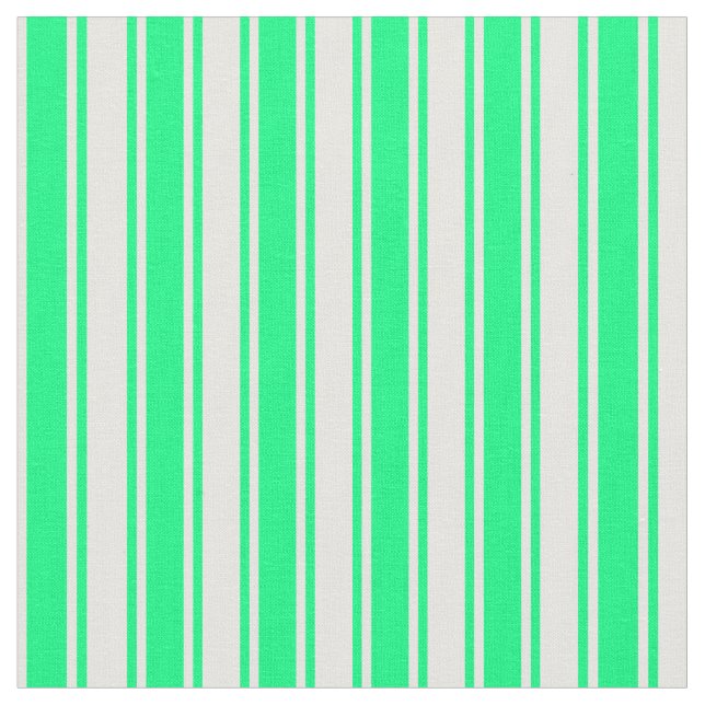 Tecido Padrão de Linhas/Stripes de Creme Verde e Mint (Detalhe)