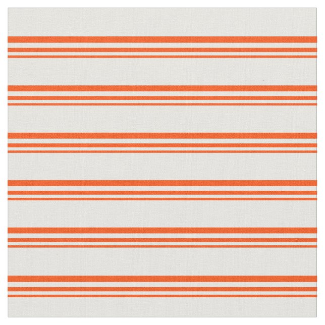 Tecido Padrão de Linhas/Stripes de Creme Vermelho e de Mi (Detalhe)