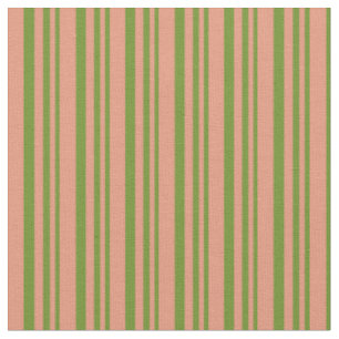 Tecido Padrão de Linhas/Stripes de Salmão Verde e Escuro