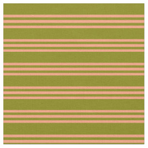 Tecido Padrão de Linhas/Stripes de Salmão Verde e Leve