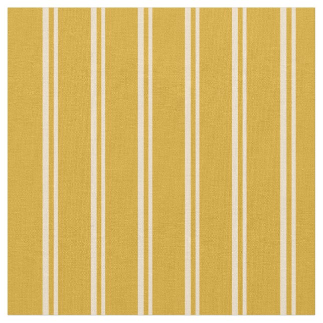 Tecido Padrão de Linhas/Stripes de Tan & Goldenrod (Detalhe)