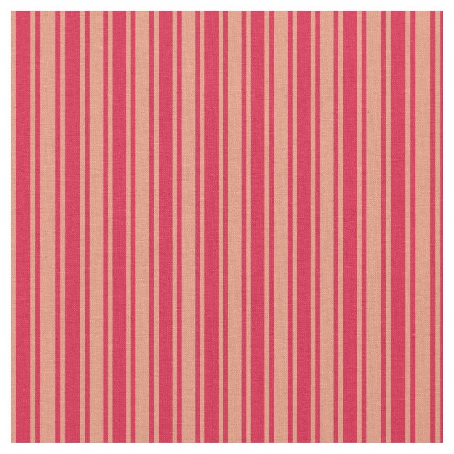 Tecido Padrão de Linhas/Stripes/Salmão Escuro e de Crimso (Detalhe)