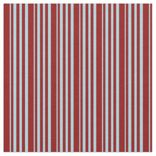 Tecido Padrão de Linhas/Stripes Vermelhas Azul-Claro e Es