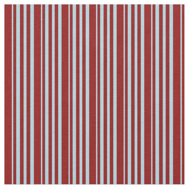Tecido Padrão de Linhas/Stripes Vermelhas Azul-Claro e Es (Detalhe)