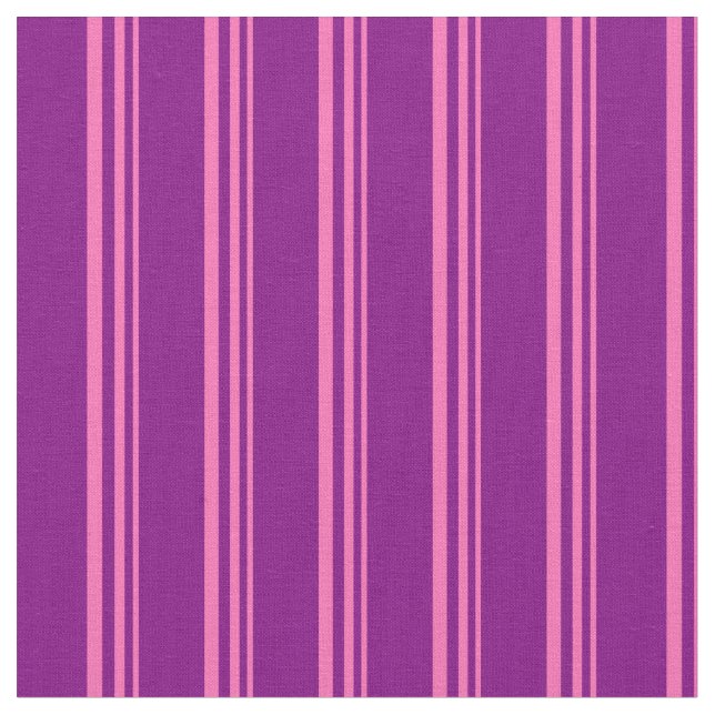 Tecido Padrão de Links/Striped Rosa-Quente e Roxo (Detalhe)