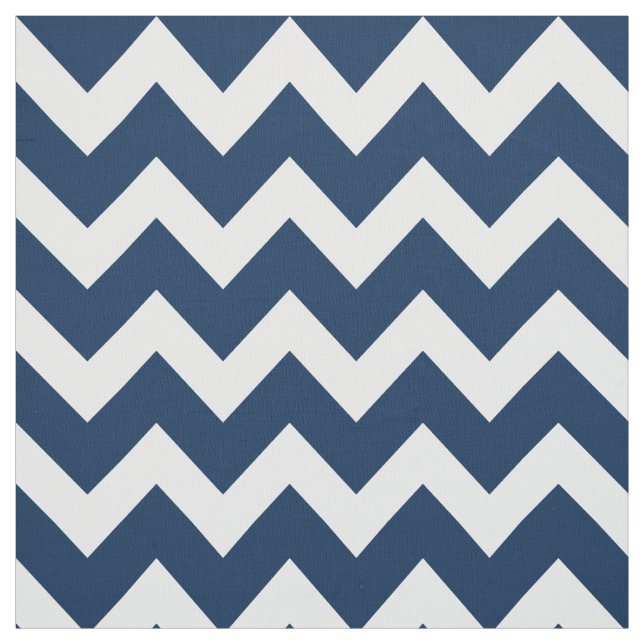 Tecido Padrão de Listras Chevron Azul e Branco Marinho Mo (Modelo)