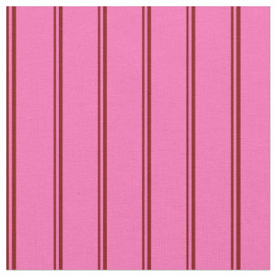 Tecido Padrão de listras de marrom e rosa quente