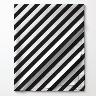 Tecido Padrão de Listras Diagonais Pretas