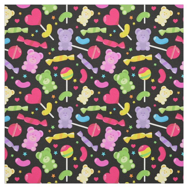 Tecido Padrão de Lollipops Candy Kawaii Cute (Modelo)
