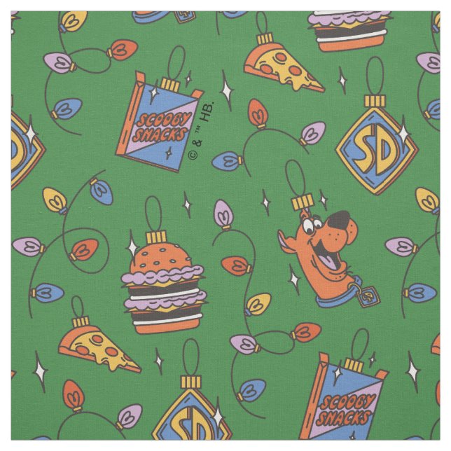 Tecido Padrão de Luzes de Lanche de Férias do Scooby-Doo (Modelo)