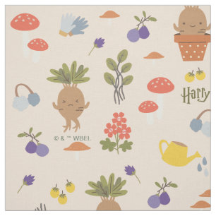 Tecido Padrão de Mandrake dos Magical Blooms