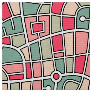 Tecido Padrão de Mapa 030520 - Cores 02