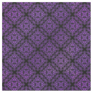 Tecido Padrão de Medalhão de Damasco Roxo