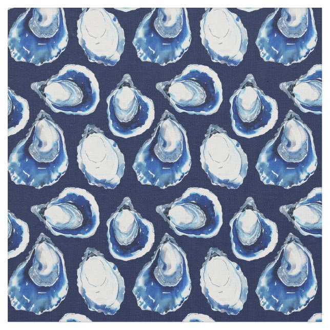 Tecido Padrão de meia casca de ostra azul marinho (Detalhe)