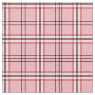 Tecido Padrão de Moda Xadrez Rosa Chic e Cinza