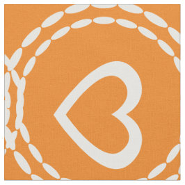 Tecido Padrão de Monograma e Corações Brilhantes