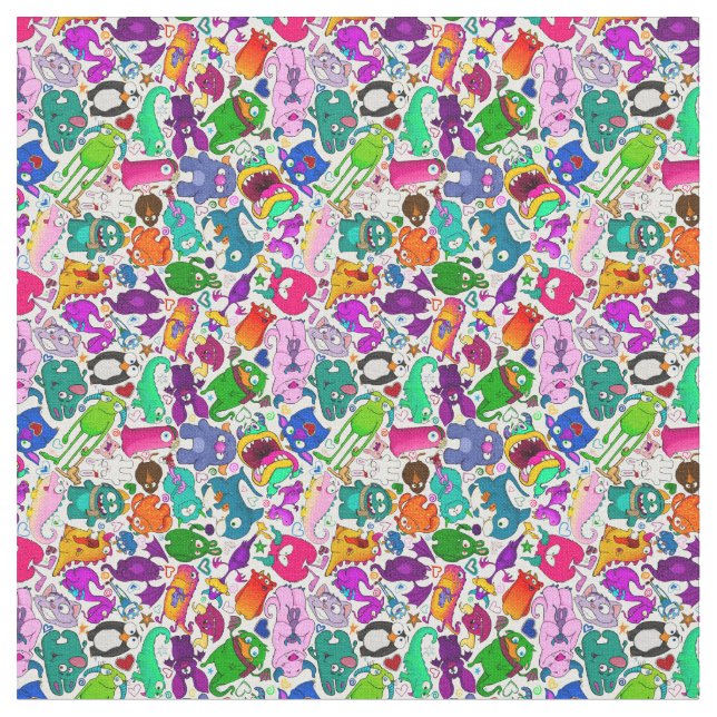 Tecido Padrão de Monster Menagerie (Detalhe)