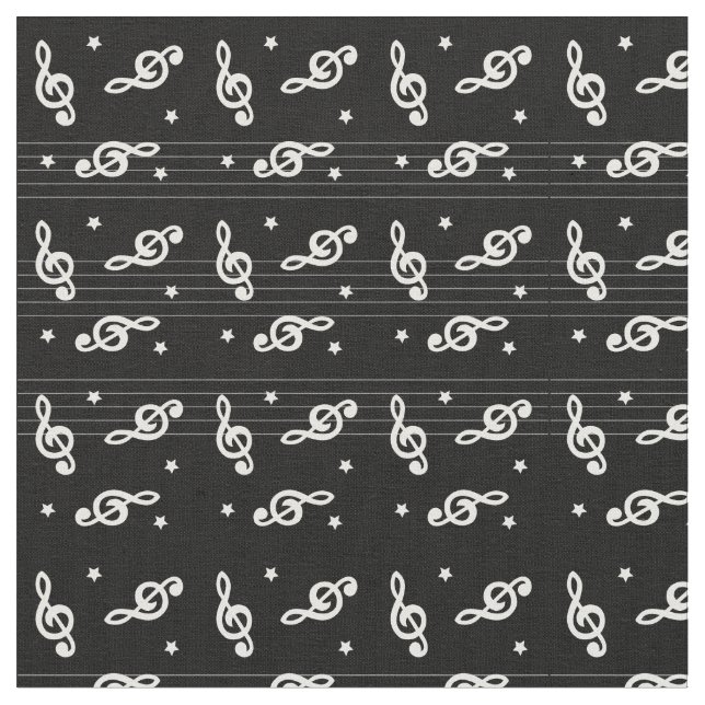 Tecido Padrão de Música Limpa Treble (Detalhe)