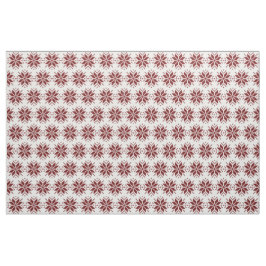 Tecido Padrão de Natal Nórdico Pixel Snowflake