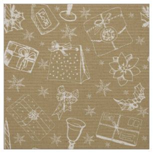 Tecido padrão de natal vintage