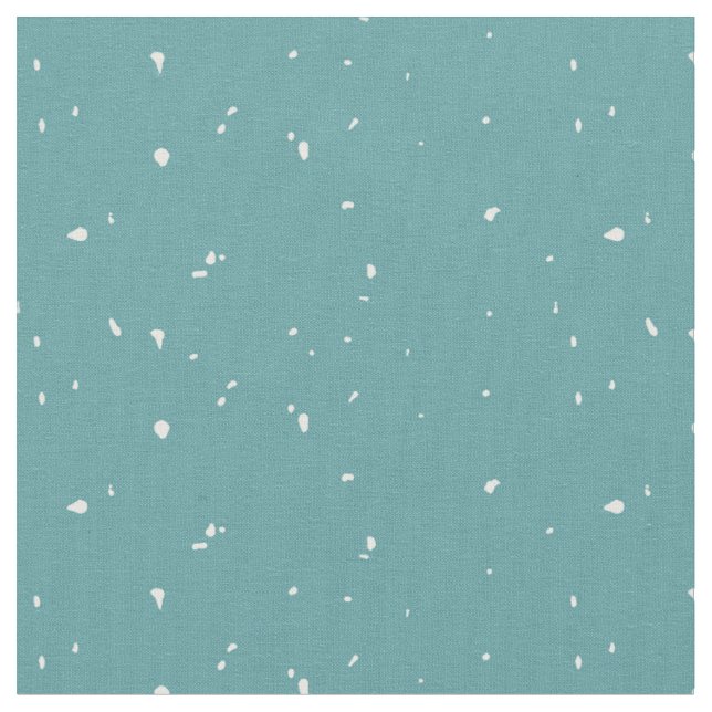 Tecido Padrão de neve branca adorável no fundo azul (Detalhe)