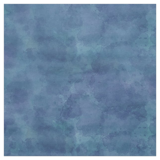 Tecido Padrão de Nuvens de Abstrato de Aquarela Azul (Modelo)
