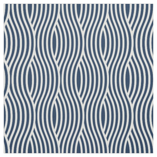 Tecido Padrão de onda azul e branco do marinho (Modelo)