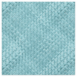 Tecido Padrão de Onda Geométrica de Cesta de Gráfico Aqua