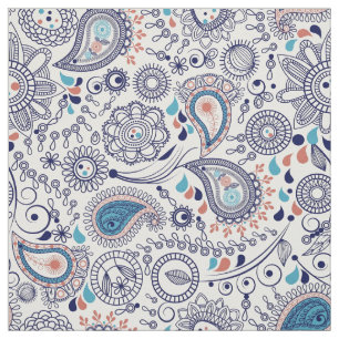 Tecido Padrão de Paisley do Doodle
