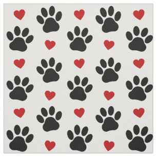 Tecido Padrão De Patas, Patas Cachorros, Patas Negras, Co