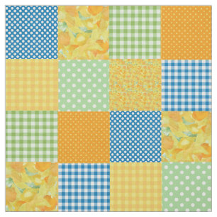 Tecido Padrão de Patchwork de Daffy-down-Dillies