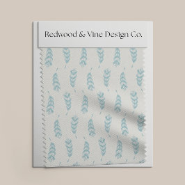 Tecido Padrão de Penas Pintadas à Mão Aqua