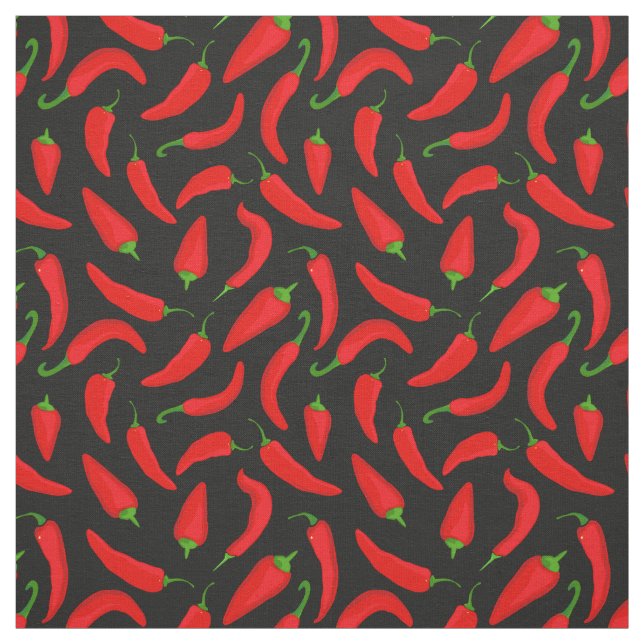 Tecido Padrão de Pimenta Vermelha sobre Cinza Negra (Modelo)