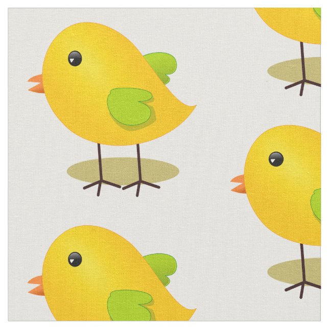 Tecido Padrão de Pintinho Amarelo-Cute (Detalhe)