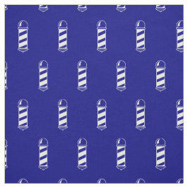 Tecido Padrão de polo de Barbearia Marinho azul e branco