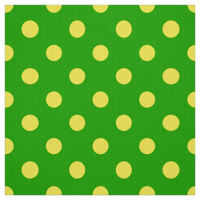 Tecido Padrão de Pontos Amarelos em Fundo Verde  (Modelo)