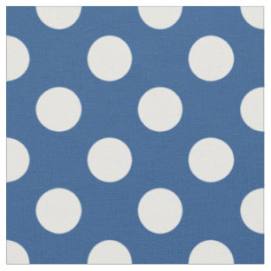 Tecido Padrão de Pontos Azul e Branco Inspirado no Campo