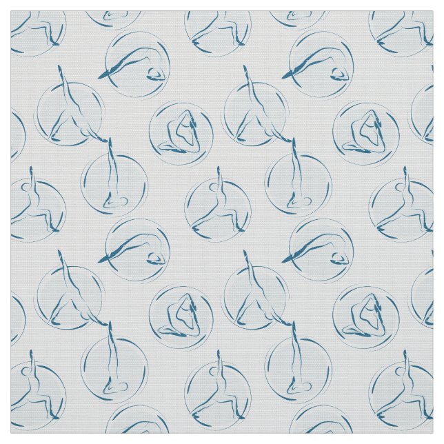 Tecido Padrão de poses de ioga (Modelo)