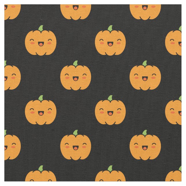 Tecido Padrão de Pumpkin Bonito Jack-O-Lanterna (Detalhe)
