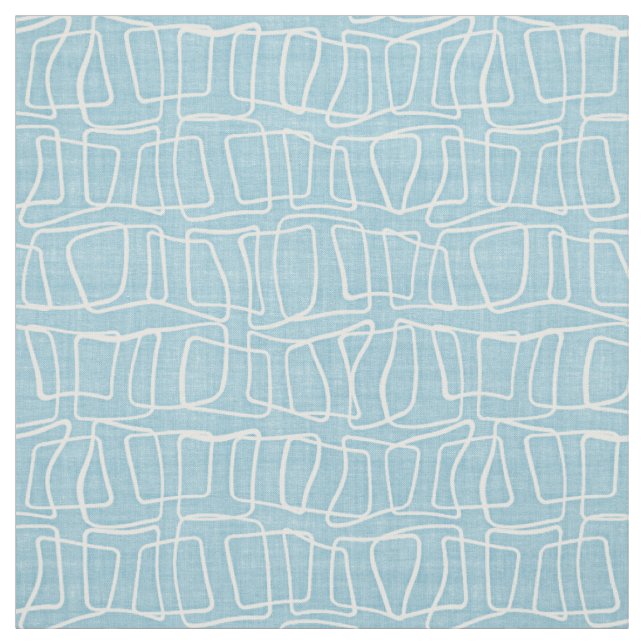 Tecido Padrão de Quadrados Redondos Modernos Azul-Pastel  (Modelo)