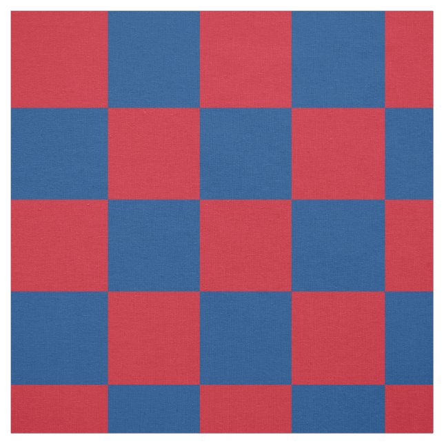 Tecido Padrão de quadro de controlo vermelho e azul (Modelo)