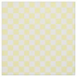 Tecido Padrão de Quadro de Verificação Amarelo e Branco