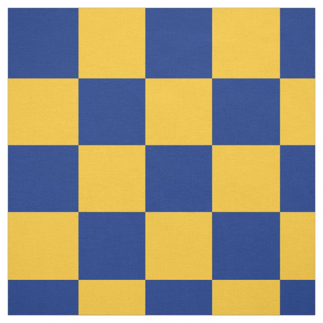 Tecido Padrão de quadro de xadrez azul e amarelo (Modelo)