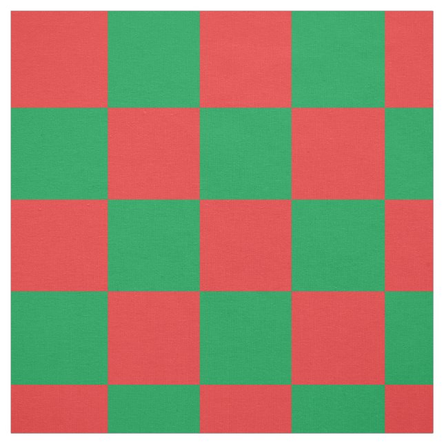 Tecido Padrão de quadro de xadrez vermelho e verde (Modelo)
