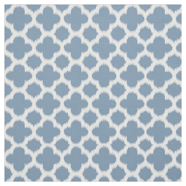 Tecido Padrão De Quatrefoil Azul De Cinza De Fumo (Modelo)