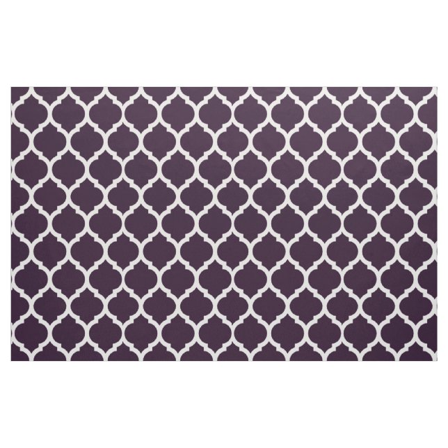 Tecido Padrão de Quatrefoil em Marrocos, roxo e profundo (Fat Quarter)