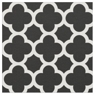 Tecido Padrão de Quatrefoil Quatrefoil Retrópico Trendy